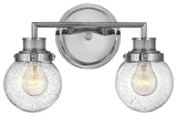 Poppy 2-Light Bath Light, Chrome