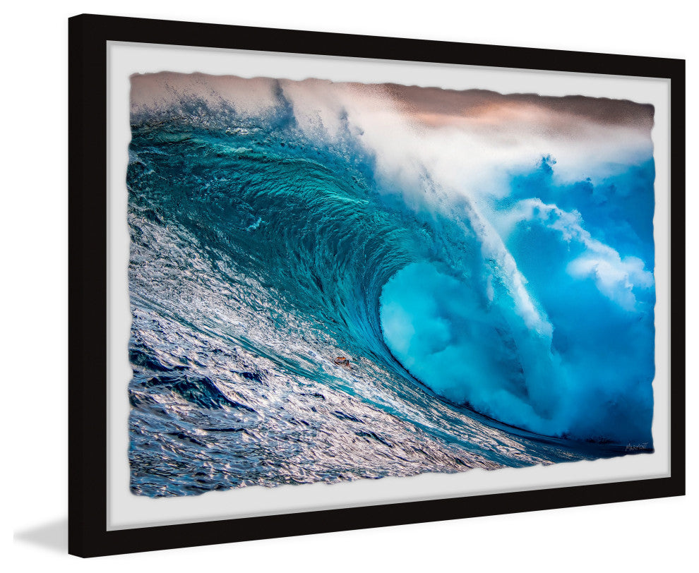 "The Perfect Wave" Framed Painting Print, 12x8