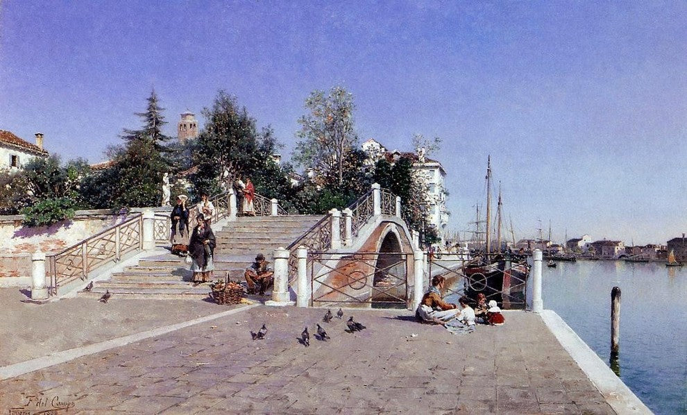 Federico Del Campo In the Shadow of an Italian Pergola Gallery Wrapped Canvas