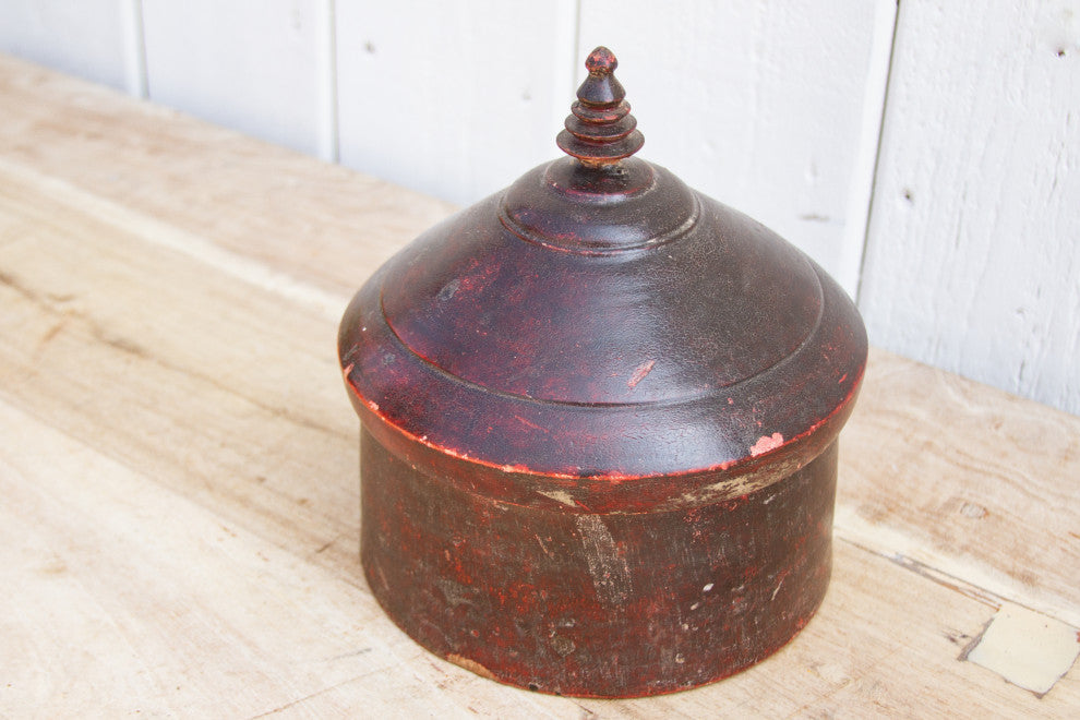Dark Red Badri Tikka Box