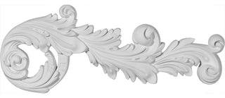 17 3/4"W x 7 3/8"H x 1 1/8"P Paris Scroll Onlay, Left