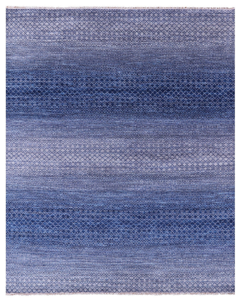 8' 1" X 10' 0" Savannah Grass Handmade Wool Rug - Q13261