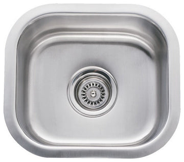 14" Undermount Single Bowl Kitchen/Bar/Prep Sink, 18 Gauge