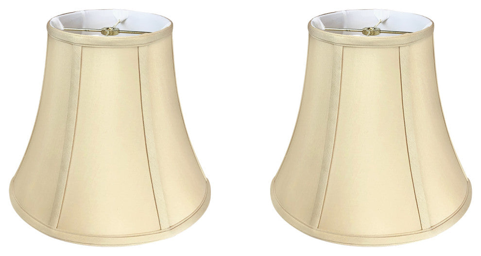 Royal Designs True Bell Basic Lamp Shade, V Notch Fitter, Beige, 8x16x12.625, Se