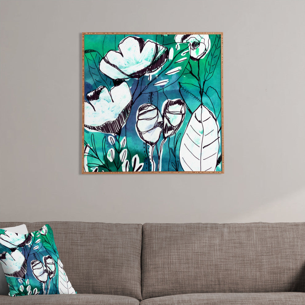 Deny Designs Cayenablanca Abstract Garden Framed Wall Art