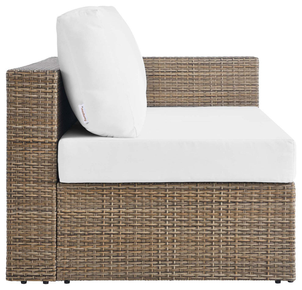 Convene Outdoor Patio Outdoor Patio 4-Piece Furniture Set, Cappuccino White