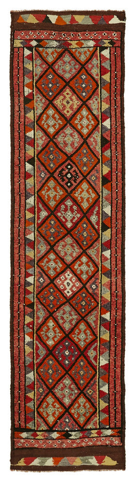 Rug N Carpet - Handwoven Oriental 2' 11" x 10' 11" Antique Runner Rug