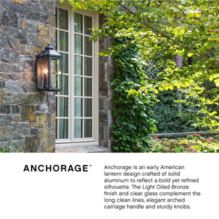 Hinkley Anchorage Large Hanging Lantern, Light Oiled Bronze