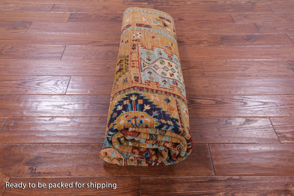 Fine Turkmen Ersari Hand Knotted Wool Rug 5' 7" X 7' 8" - Q12177