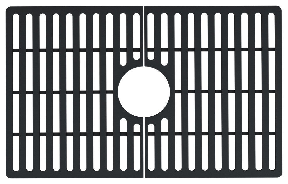 VIGO Silicone Protective Bottom Grid for Single Bowl Kitchen Sink, Matte Black, 24" L X 15" W