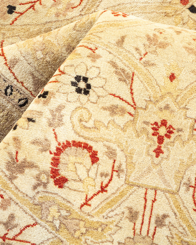 Mogul, One-of-a-Kind Hand-Knotted Area Rug Ivory, 6'4"x9'2"