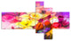 Bouquet of Daffodil and Tulip Flowers, Floral Canvas Print, 60"x32", 5 panels
