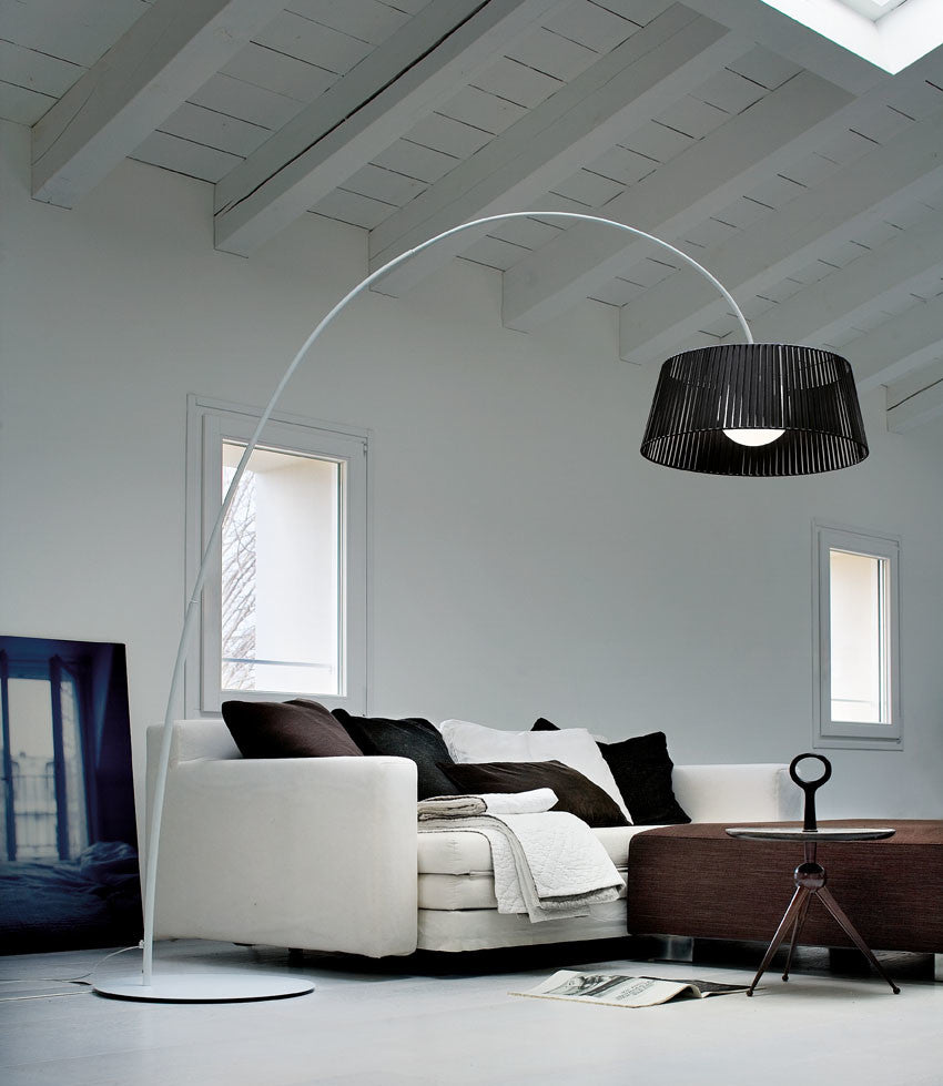 Ribbon Arch Floor Lamp, Black Shade