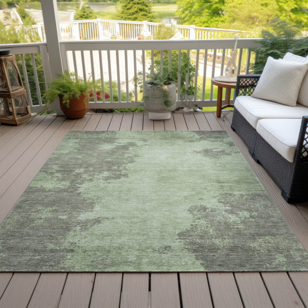 Machine Washable Indoor/Outdoor Chantille ACN1913 Aloe 9' x 12' Rug