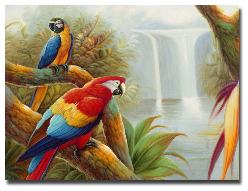 'Amazon Waterfall' Canvas Art by Rio