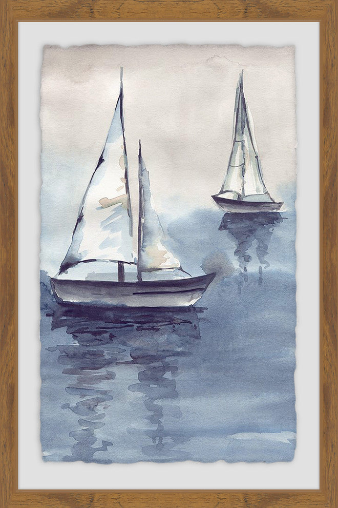 "Calm Sea" Framed Painting Print, 12"x18"