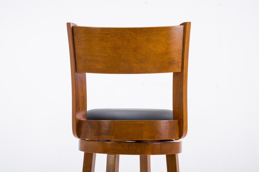 Palmetto Swivel Bar Stool, 29", Fruitwood