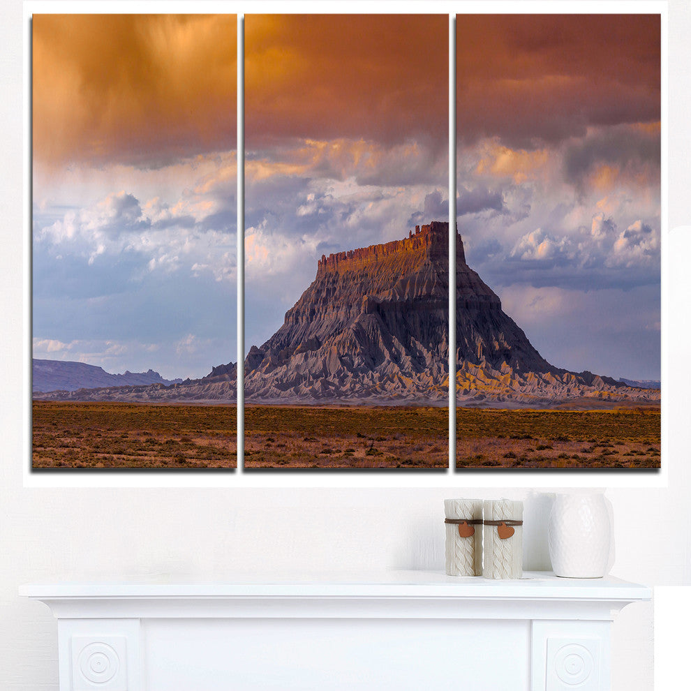 "Factory Buttle Utah Panorama" Metal Wall Art, 3 Panels, 36"x28"