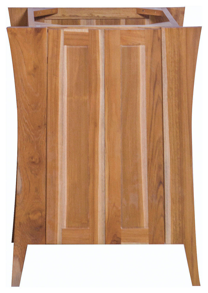EcoDecors Curvature 24" Teak Free Standing Vanity in Natural