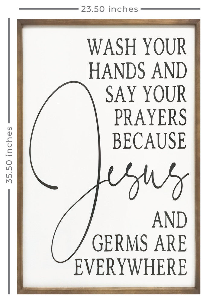Jesus and Germs Are Everywhere Framed Wall Art