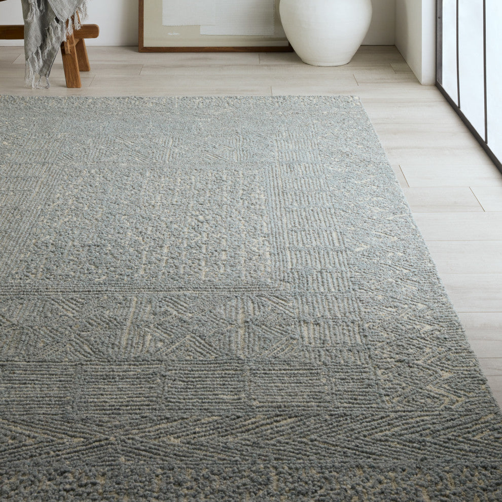 Jaipur Living Viatte Handmade Geometric Blue/ Cream Area Rug 6'X9'