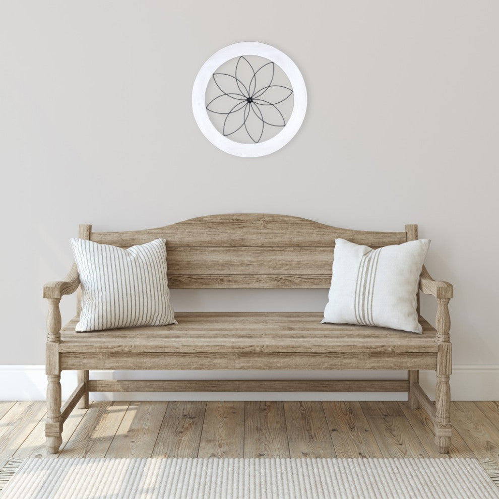 Wire Flower Framed Wall D"cor