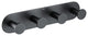 Elie Bathroom Robe and Towel 4-Hooks Rack, Black