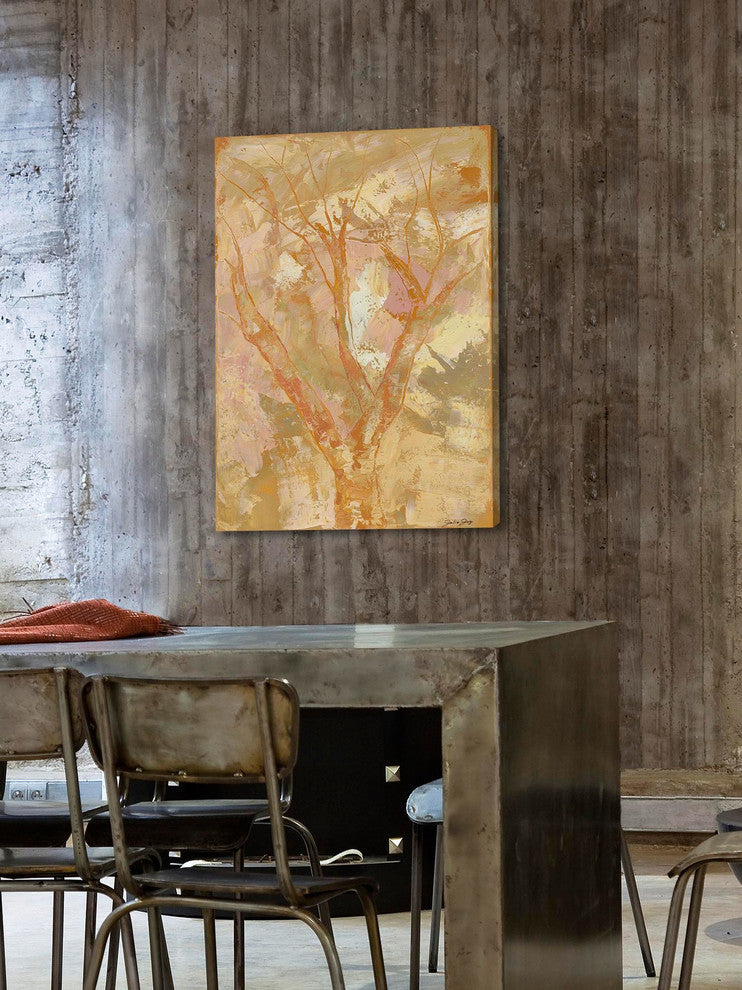 "Peach Blossom" Painting Print on Wrapped Canvas by Julie Joy