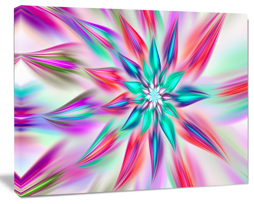 Dancing Pink Flower Petals, Floral Canvas Art Print, 20"x12"