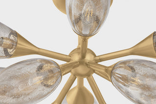 Corbett Lighting Cordoba Semi Flush, Vintage Brass, 39.5"Dx14.5"H