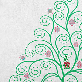 Decorated Filigree Tree Accent Pillow, Bright Green, 20"x20"