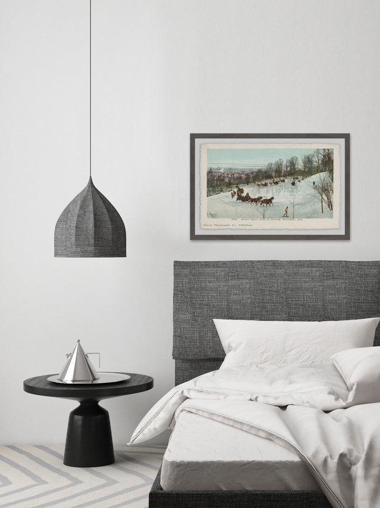 "Mt. Royal Road in Winter" Framed Painting Print, 30"x20"