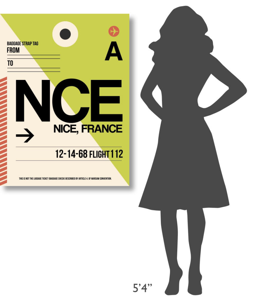 "NCE Nice Luggage Tag 2" Fine Art Print