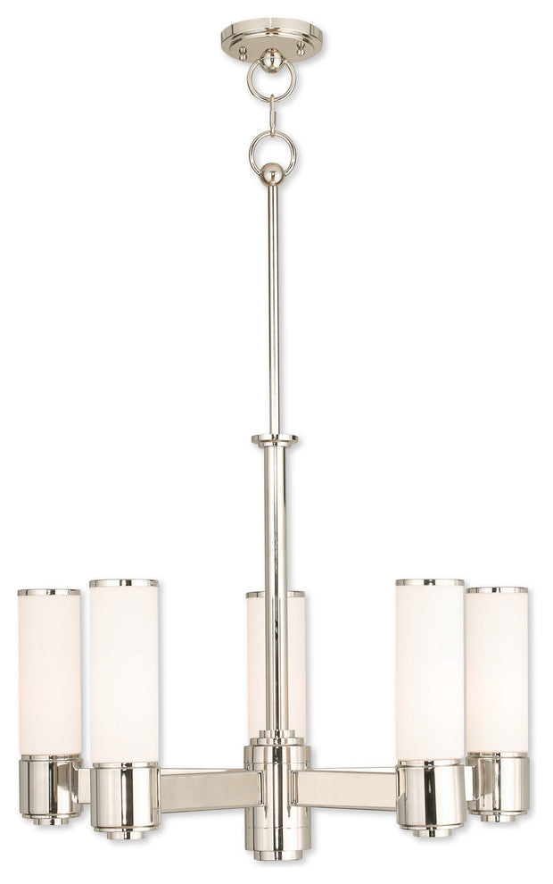 Weston 5-Light Dinette Chandelier, Polished Nickel