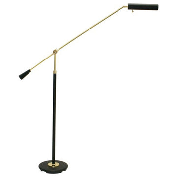 House of Troy Grand Piano PFL-617 1 Light Piano Lamp in Black & Brass