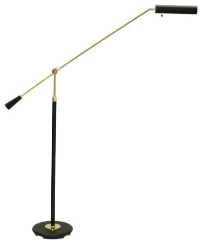 House of Troy Grand Piano PFL-617 1 Light Piano Lamp in Black & Brass