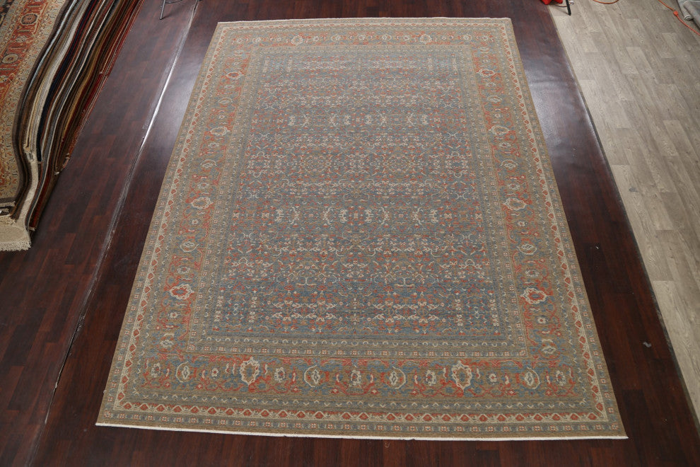 Silver Washed Geometric Ziegler Turkish Oriental 10x13 Area Rug Wool Carpet
