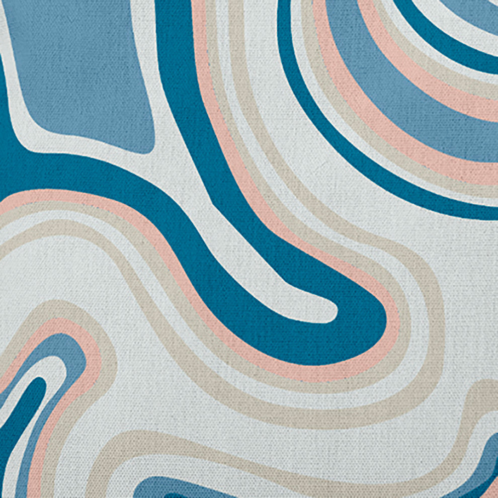 Agate Decorative Indoor/Outdoor Pillow, Teal, 20"x20"