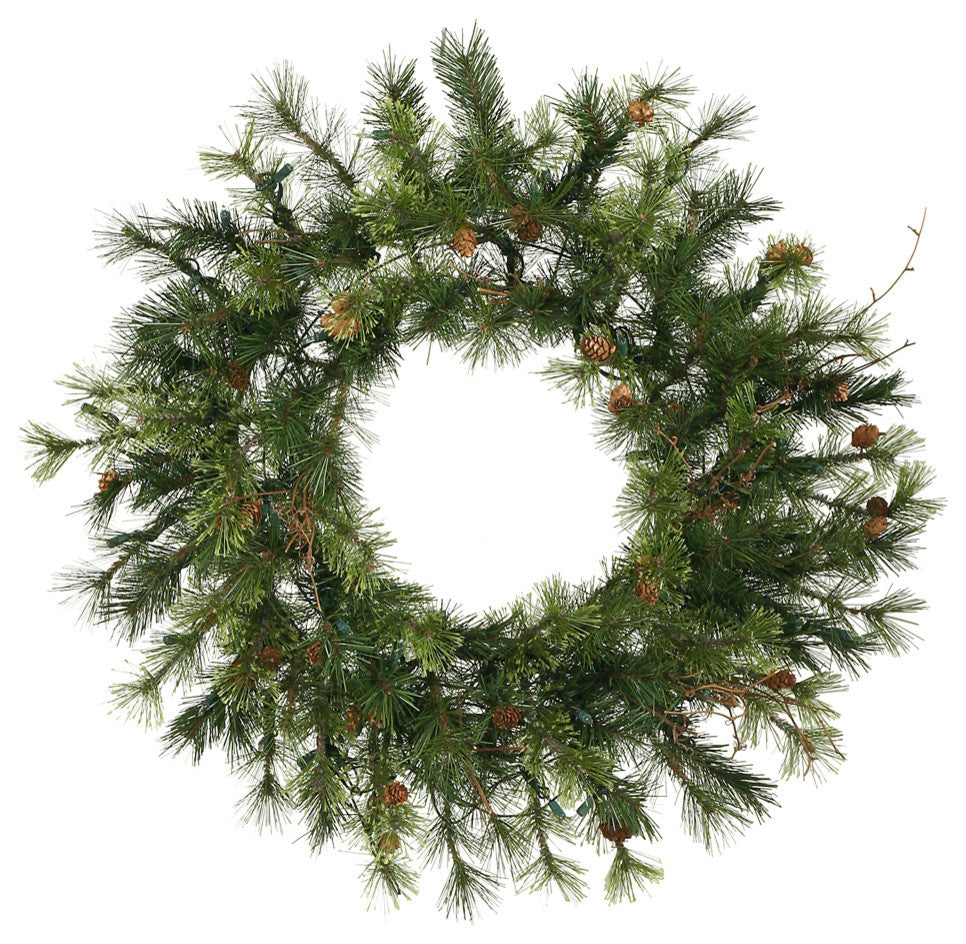 24" Mixed Country Pine Wreath 90T
