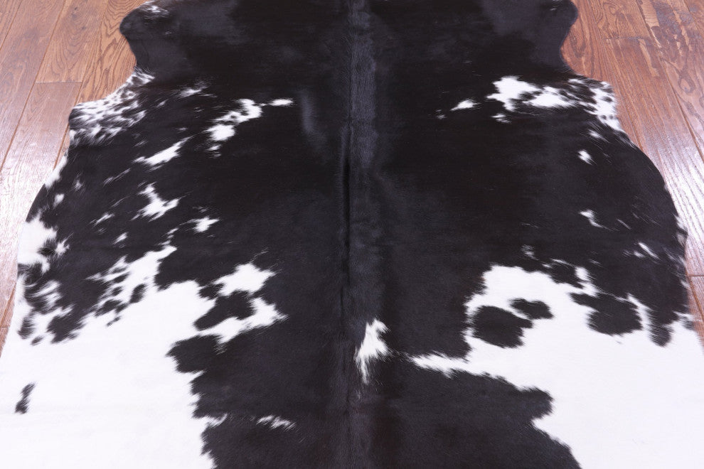 Black and White Natural Cowhide Rug 6' 9" X 5' 11" C2201