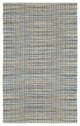 5" x 8" Navy and Natural Interwoven Area Rug