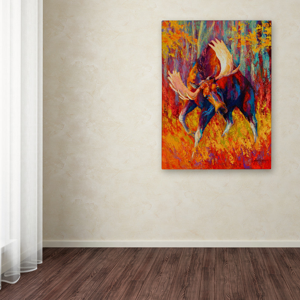 Marion Rose 'Immenent Charge Moose' Canvas Art, 47 x 35