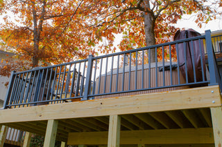 Contractor Deck Railing 8'x36" Aluminum Residential Railing, H Black
