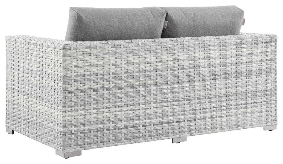 Lounge Sectional Sofa Chair Set, Rattan, Wicker, Gray, Modern, Outdoor