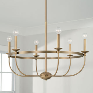 Capital Lighting Rylann 6-Light Chandelier 425161AD Aged Brass