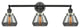 INNOVATIONS 205BK-BPSN-HRSN-G173 3-Light Bath Vanity Light Matte Black