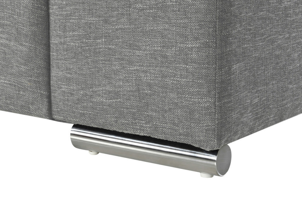 Gianna Light Gray Woven Fabric Arm Chair