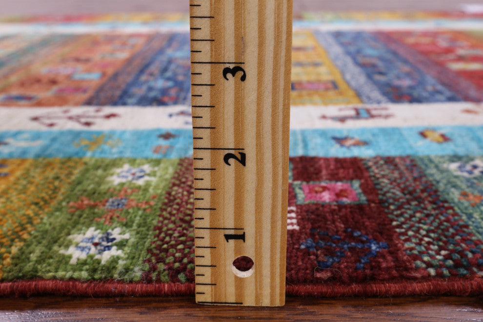 Tribal Persian Gabbeh Hand-Knotted Rug 2' 9" X 4' 2" Q10134