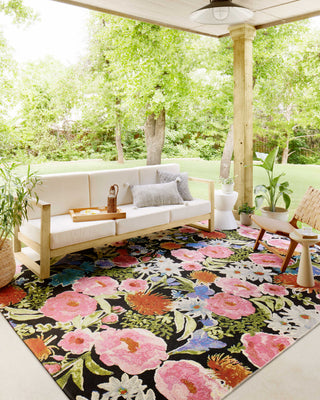 Loloi II Botanical Black/Multi 6'7"x9'4" Area Rug