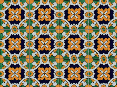 4.2x4.2 9 pcs Serra Santa Barbara Mexican Tile